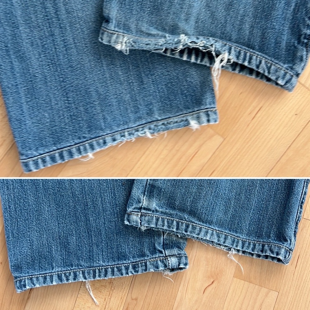 👖34x30 Relaxed Fit Blue Jeans with Faded Details by Ermenegildo Zegna - Picture 12 of 17